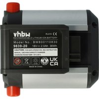 1x Akku kompatibel mit Gardena ComfortCut Li-18/60 (9838-55) Grasschere, Strauchschere (2000mAh, 18V, Li-Ion) - Vhbw von VHBW