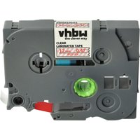 1x Schriftband-Kassette kompatibel mit Brother pt 350P, 50 Years, 340C, 3600, 4000, 350, 340, 330 Etiketten-Drucker 12mm Rot auf Transparent - Vhbw von VHBW
