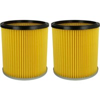 Vhbw - 2x Faltenfilter kompatibel mit Kärcher nt 301 (1.722-121.0), nt 351 Staubsauger - Filter, Patronenfilter, Papier, gelb von VHBW
