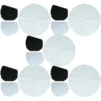 Vhbw - 30x Papierfilter, 15x Aktivkohlefilter, 15x Fettfilter kompatibel mit DeLonghi D690C, D677UX Fritteuse - 60-tlg. Filter-Set von VHBW
