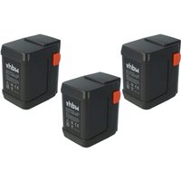 3x Akku kompatibel mit Gardena Akku-Kettensäge cst 2018-Li (8865-20) ersetzt 8835, 8835-20, 8839, 8839-20 (Li-Ion, 3000mAh, 18V) Ersatzakku Batterie von VHBW