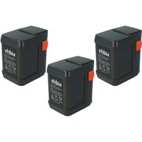 3x Akku kompatibel mit Gardena Heckenschere EasyCut 48 Plus (8874-20) Grasschere, Strauchschere (4000mAh, 18V, Li-Ion) - Vhbw von VHBW