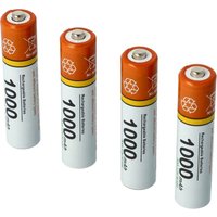 Vhbw - 4 x aaa, Micro, R3, HR03 Akku 1000mAh kompatibel mit Bosch Professional Laser Entfernungsmesser dle 40, dle 70, plr 15 von VHBW