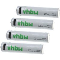 Vhbw - 4x aaa Micro Akkus mit Micro USB-Anschluss (280mAh, 1,5V, Li-Ion) von VHBW