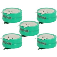 Vhbw - 5x NiMH Ersatz Knopfzellen-Akku Typ 2/V250H 3-Pins 250mAh 2,4V kompatibel mit Modellbau-Akkus, Solar-Leuchten uvm. von VHBW
