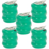 Vhbw - 5x NiMH Ersatz Knopfzellen-Akku Typ 3/V80H 2-Pins 80mAh 3,6V kompatibel mit Modellbau-Akkus, Solar-Leuchten uvm. Vhbw - 5x NiMH Ersatz Knopfzellen-Akku Typ 3/V80H 2-Pins 80mAh 3,6V kompatibel mit Modellbau-Akkus, Solar-Leuchten uvm. von VHBW