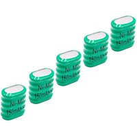 Vhbw - 5x NiMH Ersatz Knopfzellen-Akku Typ 5/V150H 150mAh 6V kompatibel mit Modellbau-Akkus, Solar-Leuchten uvm. Vhbw - 5x NiMH Ersatz Knopfzellen-Akku Typ 5/V150H 150mAh 6V kompatibel mit Modellbau-Akkus, Solar-Leuchten uvm. von VHBW
