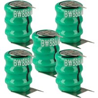 Vhbw - 5x NiMH Ersatz Knopfzellen-Akku Typ V40H 3-Pins 40mAh 3,6V kompatibel mit Modellbau-Akkus, Solar-Leuchten uvm. von VHBW