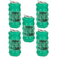 Vhbw - 5x NiMH Ersatz Knopfzellen-Akku Typ V80H 2-Pins 80mAh 6V kompatibel mit Modellbau-Akkus, Solar-Leuchten uvm. von VHBW