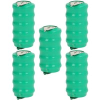 Vhbw - 5x NiMH Ersatz Knopfzellen-Akku Typ V80H 3-Pins 80mAh 6V kompatibel mit Modellbau-Akkus, Solar-Leuchten uvm. von VHBW