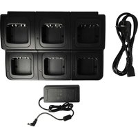 Vhbw - 6-fach Ladegerät kompatibel mit Motorola XPR7550e, XPR7580e, XPR7580 Funkgerät-Akkus - Ladestation + Netzteil von VHBW