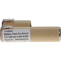 Akku kompatibel mit Gardena Gartenschere Accu3, Grasschneider Accu3, Grasschere Accu3 (2600mAh, 3,6V, NiMH) - Vhbw von VHBW