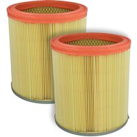Vhbw - Filterset 2x Faltenfilter kompatibel mit Tefal ru 031BE be Staubsauger - Filter, Patronenfilter, Kunststoff / Filterpapier, orange gelb von VHBW