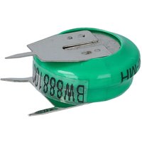 Knopfzellen Akku Typ V80H (NiMH, 80mAh, 1.2V) - 1 Zelle, 3 Pins Printanschluss, wiederaufladbar - Vhbw von VHBW