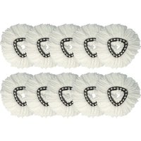 Vhbw - 10x Wischbezug kompatibel mit Vileda EasyWring & Clean, EasyWring & Clean Turbo Wischmopp - Ersatzkopf, Mikrofaser Weiß von VHBW