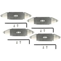 4x Ersatz-Messer kompatibel mit Robomow RX50U Rasenmäher - Ersatzklinge Silber, Edelstahl - Vhbw von VHBW