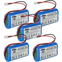 Vhbw - 5x Akku kompatibel mit Villeroy & Boch Neapel 2.0 96897, Neapel Micro, Seoul 2.0 Tischlampe, Nachttischlampe (4400 mAh, 3,7 v, Li-Ion) von VHBW