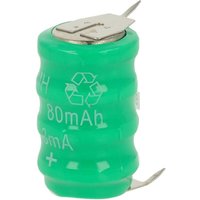 Vhbw - NiMH Ersatz Knopfzellen-Akku Typ V80H 3-Pins 80mAh 4,8V kompatibel mit Modellbau-Akkus, Solar-Leuchten uvm. von VHBW