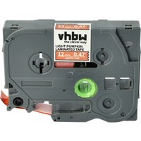 Vhbw - Schriftband-Kassette kompatibel mit Brother pt ST-5, RL-700S Etiketten-Drucker 12mm Weiß auf Orange (Kürbismuster) von VHBW