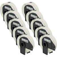 Set 10x Etiketten-Rolle 29mm x 90mm kompatibel mit Brother pt QL-570, QL-580, QL-580N, QL-650, QL650TD Etiketten-Drucker - Vhbw von VHBW