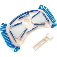 Vhbw - Swimmingpool-Bodensauger zur Anbringung an Poolpumpe, Skimmer - Poolsauger mit 32/38mm Schlauchanschluss, mit Seitenbürsten, weiß / blau von VHBW