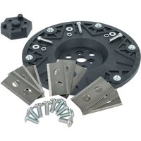 Zubehör-Set kompatibel mit Kress Mission KR136, KR133 Rasenmäher - 1x Messerteller, 9x Messerklingen + Schrauben, Schwarz Silber - Vhbw Zubehör-Set kompatibel mit Kress Mission KR136, KR133 Rasenmäher - 1x Messerteller, 9x Messerklingen + Schrauben, Schwarz Silber - Vhbw von VHBW