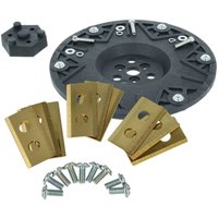 Zubehör-Set kompatibel mit Kress Nano KR100, kr 101E Rasenmäher - 1x Messerteller, 9x Messerklingen + Schrauben, Gold Schwarz - Vhbw von VHBW