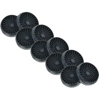 vhbw 10x Aktivkohlefilter kompatibel mit Zelmer ZEZ52V20 Dunstabzugshaube - 19 cm von VHBW