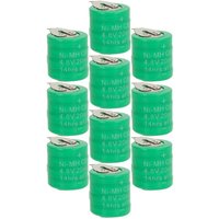 vhbw 10x NiMH Ersatz Knopfzellen-Akku Typ 4/V15H 2-Pins 20mAh 4,8V kompatibel mit Modellbau-Akkus, Solar-Leuchten uvm. vhbw 10x NiMH Ersatz Knopfzellen-Akku Typ 4/V15H 2-Pins 20mAh 4,8V kompatibel mit Modellbau-Akkus, Solar-Leuchten uvm. von VHBW