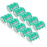 vhbw 10x NiMH Ersatz Knopfzellen-Akku Typ V40H 2-Pins 40mAh 3,6V kompatibel mit Modellbau-Akkus, Solar-Leuchten uvm. vhbw 10x NiMH Ersatz Knopfzellen-Akku Typ V40H 2-Pins 40mAh 3,6V kompatibel mit Modellbau-Akkus, Solar-Leuchten uvm. von VHBW