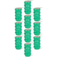 vhbw 10x NiMH Ersatz Knopfzellen-Akku Typ V40H 2-Pins 40mAh 4,8V kompatibel mit Modellbau-Akkus, Solar-Leuchten uvm. vhbw 10x NiMH Ersatz Knopfzellen-Akku Typ V40H 2-Pins 40mAh 4,8V kompatibel mit Modellbau-Akkus, Solar-Leuchten uvm. von VHBW