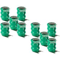 vhbw 10x NiMH Ersatz Knopfzellen-Akku Typ V40H 3-Pins 40mAh 3,6V kompatibel mit Modellbau-Akkus, Solar-Leuchten uvm. vhbw 10x NiMH Ersatz Knopfzellen-Akku Typ V40H 3-Pins 40mAh 3,6V kompatibel mit Modellbau-Akkus, Solar-Leuchten uvm. von VHBW