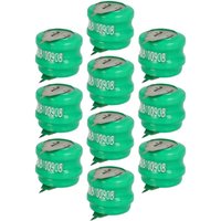Vhbw - 10x NiMH Ersatz Knopfzellen-Akku Typ V80H 2-Pins 80mAh 2,4V kompatibel mit Modellbau-Akkus, Solar-Leuchten uvm. Vhbw - 10x NiMH Ersatz Knopfzellen-Akku Typ V80H 2-Pins 80mAh 2,4V kompatibel mit Modellbau-Akkus, Solar-Leuchten uvm. von VHBW