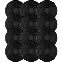 Vhbw - 12x Aktivkohlefilter kompatibel mit Akpo WK-7 P3060, WK-7 P3050, WK-4 Rustica Nova 60, WK-4 Rustica Nova 90 Dunstabzugshaube - 17,5 cm von VHBW