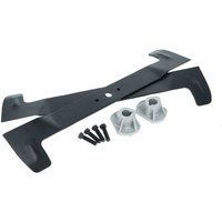 vhbw 2x Ersatz-Messer Ersatz für Honda CG82004341H0, CG82004340H0 für Rasenmäher - Ersatzklinge Schwarz, Stahl von VHBW