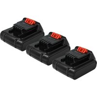 Vhbw - 3x Akku kompatibel mit Black & Decker SSL20SB-2, SSL20SB Werkzeug (1500 mAh, Li-Ion, 14,4 v) von VHBW