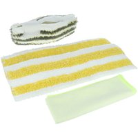 vhbw 4x Wischbezug Ersatz für Kärcher 2.863-346.0 für Dampfreiniger - 2x Bodentuch, 1x Power Scrub-Bezug, 1x Poliertuch von VHBW