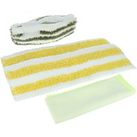 vhbw 4x Wischbezug kompatibel mit Kärcher SC 2 Upright, EasyFix, Deluxe Dampfreiniger - 2x Bodentuch, 1x Power Scrub-Bezug, 1x Poliertuch von VHBW