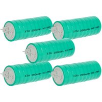vhbw 5x NiMH Ersatz Knopfzellen-Akku Typ V250H 250mAh 12V kompatibel mit Modellbau-Akkus, Solar-Leuchten uvm. vhbw 5x NiMH Ersatz Knopfzellen-Akku Typ V250H 250mAh 12V kompatibel mit Modellbau-Akkus, Solar-Leuchten uvm. von VHBW