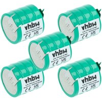vhbw 5x NiMH Ersatz Knopfzellen-Akku Typ V250H 3-Pins 250mAh 4,8V kompatibel mit Modellbau-Akkus, Solar-Leuchten uvm. von VHBW