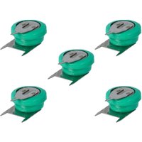 vhbw 5x NiMH Ersatz Knopfzellen-Akku Typ V40H 3-Pins 40mAh 1,2V kompatibel mit Modellbau-Akkus, Solar-Leuchten uvm. von VHBW
