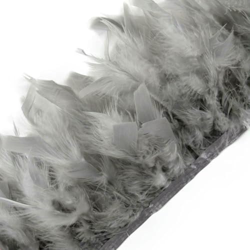 1 Meter natürliche Truthahnfedern, Federband für DIY-Hochzeitskleidung, Party, Basteln, Nähen, Feder, handgefertigte Heimdekoration, Dunkelgrau, 10–15 cm 1 Meter natürliche Truthahnfedern, Federband für DIY-Hochzeitskleidung, Party, Basteln, Nähen, Feder, handgefertigte Heimdekoration, Dunkelgrau, 10–15 cm von VHEOKG