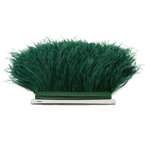 1 m, 5 m, 10 m, 8–10 cm, schwarz-weißes Straußenfederband, mehrfarbige Feder zum Nähen, Basteln, Kleidern, Kleidung, Dekoration – Dunkelgrün – 1 m 1 m, 5 m, 10 m, 8–10 cm, schwarz-weißes Straußenfederband, mehrfarbige Feder zum Nähen, Basteln, Kleidern, Kleidung, Dekoration – Dunkelgrün – 1 m von VHEOKG