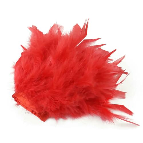 10 Meter bunte Truthahnfedern, Fransenbesatz, Bastelband, 10–15 cm, zum Nähen von Kleidung, Hochzeitskleidern, Dekorationsband, Federn, rot, 10 m 10 Meter bunte Truthahnfedern, Fransenbesatz, Bastelband, 10–15 cm, zum Nähen von Kleidung, Hochzeitskleidern, Dekorationsband, Federn, rot, 10 m von VHEOKG