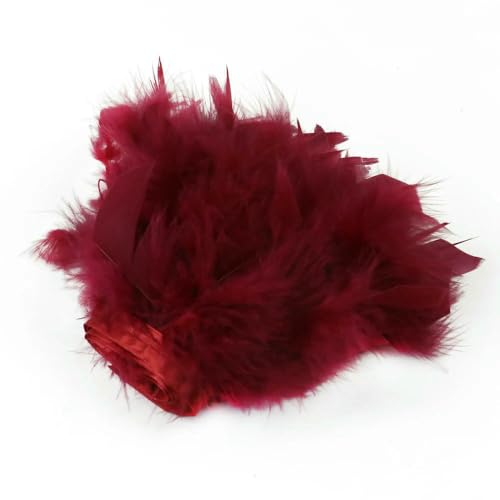 10 Meter bunte Truthahnfedern, Fransenbesatz, Bastelband, 10–15 cm, zum Nähen von Kleidung, Hochzeitskleidern, Dekorationsband, Federn, weinrot, 5 m 10 Meter bunte Truthahnfedern, Fransenbesatz, Bastelband, 10–15 cm, zum Nähen von Kleidung, Hochzeitskleidern, Dekorationsband, Federn, weinrot, 5 m von VHEOKG
