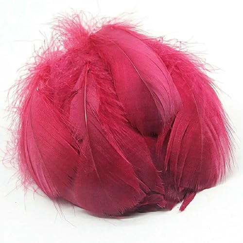 100 Stück flauschige natürliche Gänsefedern, 4–7 cm, 7–11 cm, Hochzeitskleid-Dekoration, DIY-Bastel-Traumfänger, schwimmendes Zubehör, rot, 7–11 cm 100 Stück flauschige natürliche Gänsefedern, 4–7 cm, 7–11 cm, Hochzeitskleid-Dekoration, DIY-Bastel-Traumfänger, schwimmendes Zubehör, rot, 7–11 cm von VHEOKG