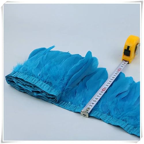 Gefärbte Gänsefederbesätze in Mintgrün, Fransen, 15–20 cm, Federn zum Basteln, für Kleider, Röcke, Kostüme, dekorative Federn, TÜRKIS, 6 YARDS Gefärbte Gänsefederbesätze in Mintgrün, Fransen, 15–20 cm, Federn zum Basteln, für Kleider, Röcke, Kostüme, dekorative Federn, TÜRKIS, 6 YARDS von VHEOKG