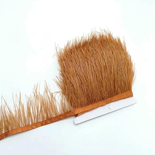 Großhandel 10 Yard Straußenfedern Trim für Handarbeiten Dekoratives Band Nähen Fransen Kleidung Hochzeitskleid DIY Zubehör Handwerk-Kaffeefedern-10 Yards von VHEOKG