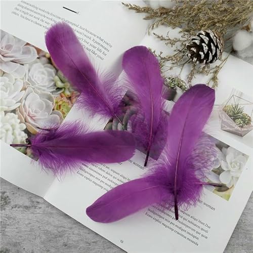 Großhandel Weiche Gänsefeder 13-18 cm Natürliche Schwanenfeder für DIY Schmuckherstellung Bastelzubehör Hochzeitsfeierdekoration-Fuchsia-20 Stück von VHEOKG