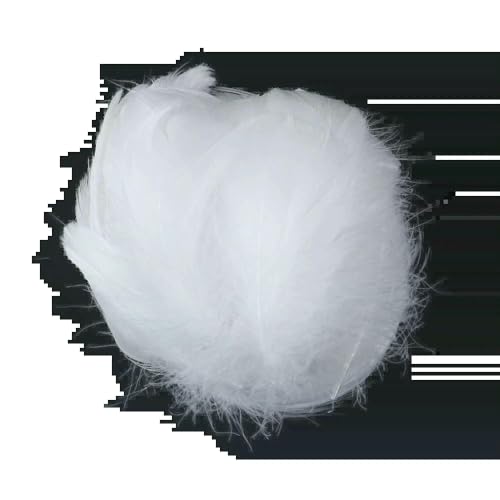 Natürliche Schwanenfedern, 100 Stück/Packung, kleine schwimmende Gänsefedern für Schmuck, Partydekoration, Federn, 4–8 cm, gefärbte Macaron-Farben, Weiß, 4–8 cm Natürliche Schwanenfedern, 100 Stück/Packung, kleine schwimmende Gänsefedern für Schmuck, Partydekoration, Federn, 4–8 cm, gefärbte Macaron-Farben, Weiß, 4–8 cm von VHEOKG
